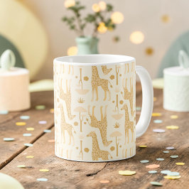 Giraffen in der Savannah in Gelb Kaffeetasse