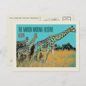 Giraffen in Kenia im Nairobi-Nationalreservat Postkarte (Vorne/Hinten)