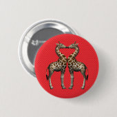 Giraffen in Liebe Button (Vorne & Hinten)