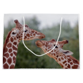 Giraffen in Liebe-Geschenktasche Große Geschenktüte (Vorderseite)