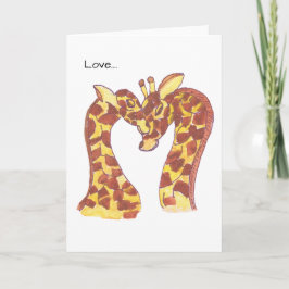 Giraffen in Liebe Karte