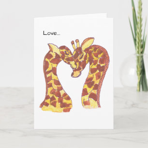 Giraffen in Liebe Karte