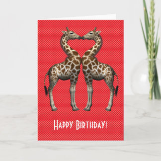 Giraffen in Liebe Karte