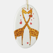 Giraffen in Liebe Keramik Ornament (Rechts)