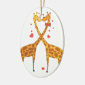 Giraffen in Liebe Keramik Ornament (Links)