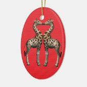 Giraffen in Liebe Keramik Ornament (Links)