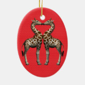 Giraffen in Liebe Keramik Ornament (Hinten)