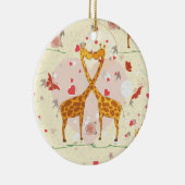 Giraffen in Liebe Keramikornament (Rechts)