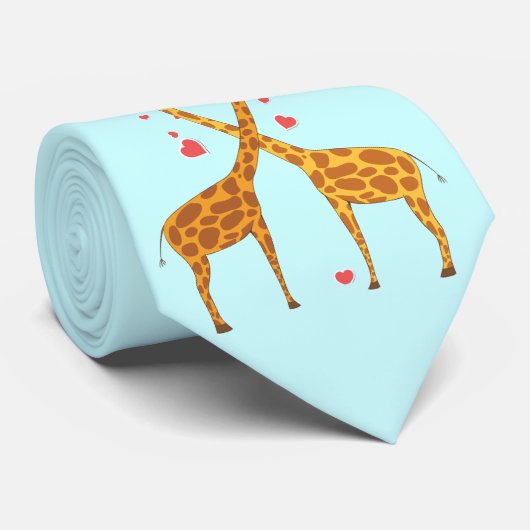 Giraffen in Liebe Krawatte (Gerollt)