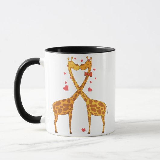 Giraffen in Liebe Tasse (Links)