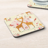 Giraffen in Liebe Untersetzer (Linke Seite)
