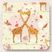 Giraffen in Liebe Untersetzer (Vorderseite)