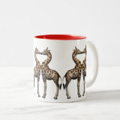 Giraffen in Liebe Zweifarbige Tasse (VorderseiteRechts)