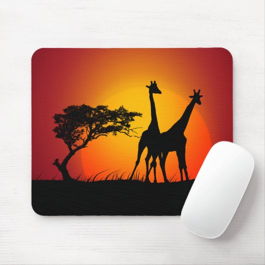 Giraffen in Mousepad in Afrika (Mit Mouse)