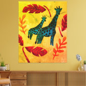 Giraffen Journeying Artwork Leinwanddruck (Insitu (Wohnzimmer))