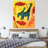 Giraffen Journeying Artwork Leinwanddruck (Insitu (Schlafzimmer))