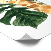 Giraffen, Jungtiere, Safari-Tiere, Palmblättrige Poster (Ecke)