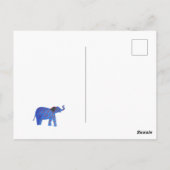 Giraffen, Kamel, Zeichnend Vogel, Postkarte (Rückseite)