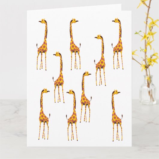 Giraffen Karte (Gelbe Blume)