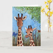 Giraffen Karte (Gelbe Blume)