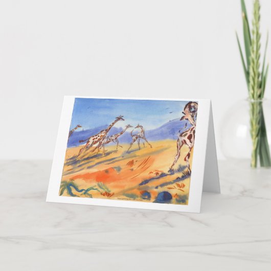 Giraffen Karte (Vorderseite)