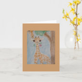 Giraffen Karte (Gelbe Blume)