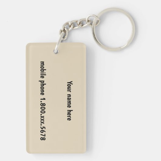 Giraffen Kenias Afrika Schlüsselanhänger (Rückseite)