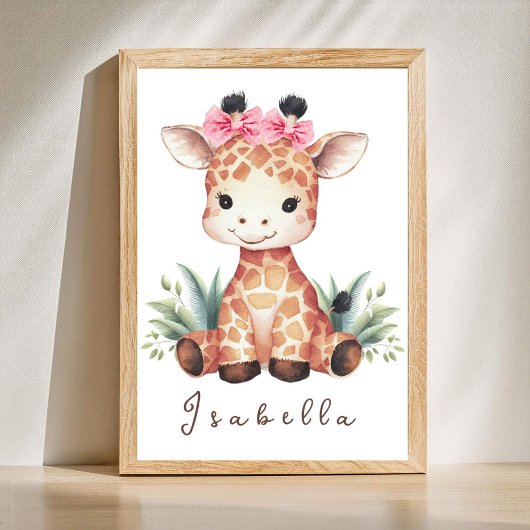 Giraffen-Kinderstube Poster – Safari-Wandbild für