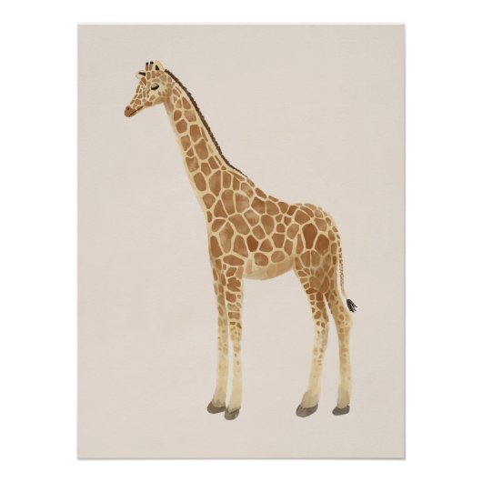 Giraffen-Kinderzimmer-Kunst Poster (Vorderseite)