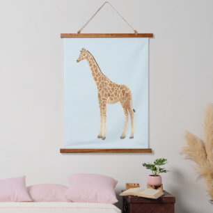 Giraffen-Kinderzimmer-Tapete Wandteppich Mit Holzrahmen