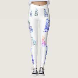 Giraffen Kiss, lustige, farbenfrohe Leggings