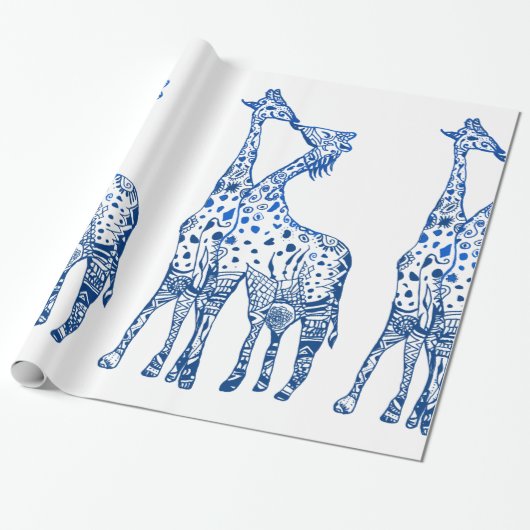 Giraffen Kiss Wrapping Paper Geschenkpapier (Ungerollt)