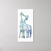Giraffen Kiss Zeichnend Single Print