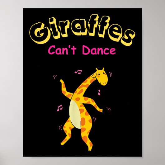 Giraffen können nicht lustig für Männer tanzen Poster (Vorne)