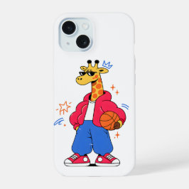 Giraffen können springen : Streetwear Hoops iPhone 15 Hülle