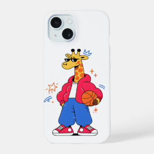 Giraffen können springen : Streetwear Hoops iPhone 15 Hülle