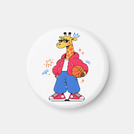 Giraffen können springen : Streetwear Hoops Magnet