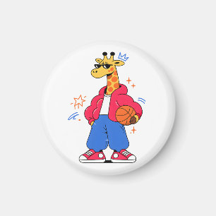 Giraffen können springen : Streetwear Hoops Magnet