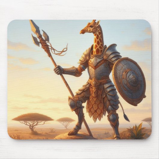 Giraffen Krieger Mousepad (Vorne)