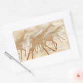 Giraffen laufen rechteckiger aufkleber (Umschlag)