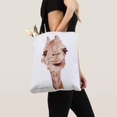 Giraffen-Leinenbeutel Tasche (Von Nahem)
