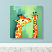 Giraffen Leinwand Wandkunst (Insitu (Holzboden))