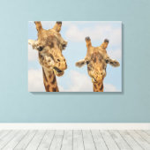 Giraffen Leinwanddruck (Insitu (Holzboden))