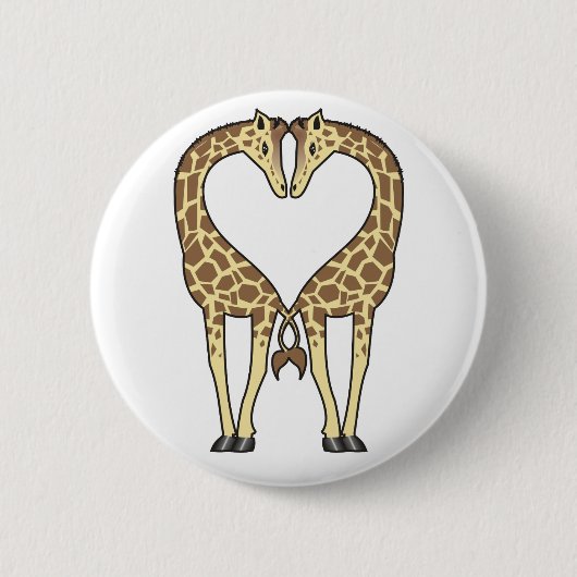 Giraffen-Liebe Button (Vorderseite)