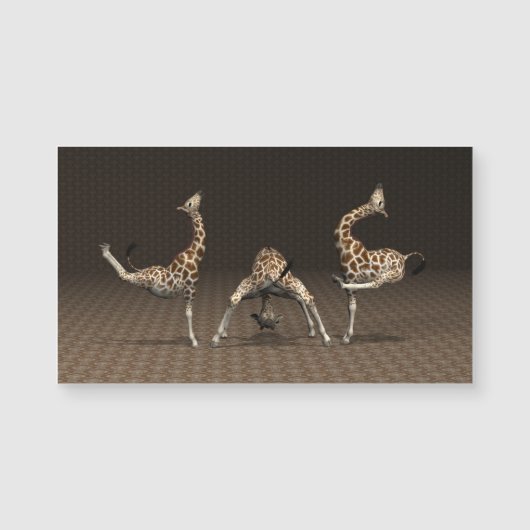 Giraffen Liebe Gymnastik Magnetkarte (Vorderseite)