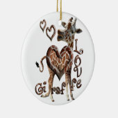 GIRAFFEN-LIEBE-WEIHNACHTSverzierung Keramikornament (Rechts)