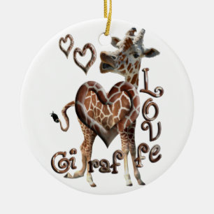 GIRAFFEN-LIEBE-WEIHNACHTSverzierung Keramikornament