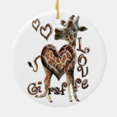 GIRAFFEN-LIEBE-WEIHNACHTSverzierung Keramikornament (Hinten)