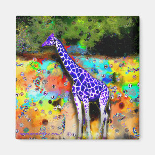 Giraffen-lila psychedelischer Magnet