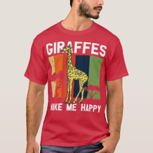 Giraffen machen mich glücklich Giraffe Lover Zoo A T-Shirt